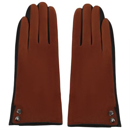 женские перчатки ALLA PUGACHOVA (арт. AP33415-cognac-coffee-21Z)