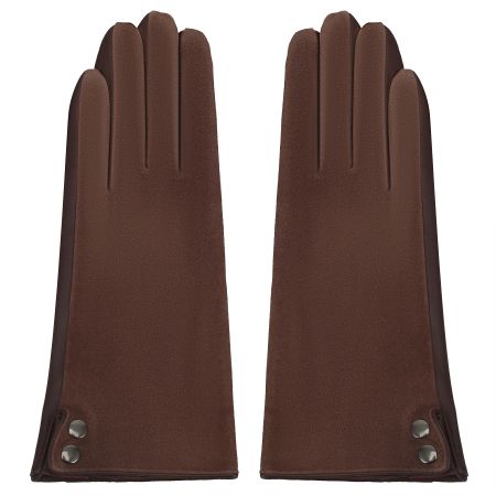 женские перчатки ALLA PUGACHOVA (арт. AP33415-tan-chocolate-21Z)