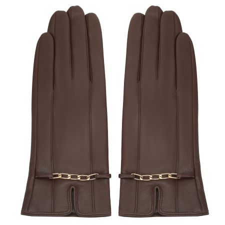 женские перчатки ALLA PUGACHOVA (арт. AP33130-1-brown-21Z)