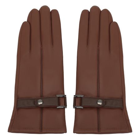 женские перчатки ALLA PUGACHOVA (арт. AP33307-cognac-brown-21Z)